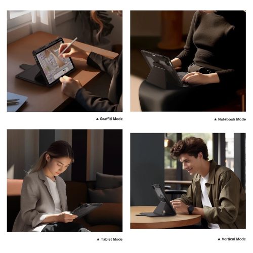 Nillkin Bumper Link billentyűzetes tok (Backlit Version) iPad Pro 12.9 (2020/2021/2022) és iPad Air 13 (2024/2025) készülékhez fekete