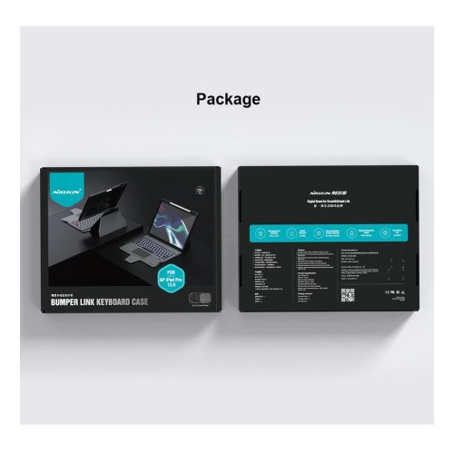 Nillkin Bumper Link billentyűzetes tok (Backlit Version) iPad Pro 12.9 (2020/2021/2022) és iPad Air 13 (2024/2025) készülékhez fekete