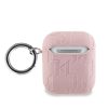 Karl Lagerfeld PU Embossed Karl Head tok AirPods 1/2 készülékhez rózsaszín