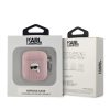 Karl Lagerfeld PU Embossed Karl Head tok AirPods 1/2 készülékhez rózsaszín