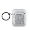 Karl Lagerfeld PU domborított Karl Head Case AirPods 1/2 készülékhez ezüst