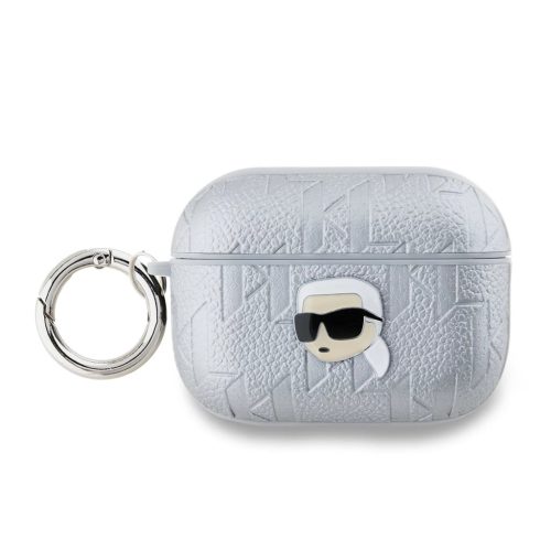 Karl Lagerfeld PU megerdelt Karl Head Case for AirPods Pro 2 készülékhez ezüst