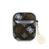 Guess PU 4G Peony Charm tok AirPods 1/2 készülékhez barna