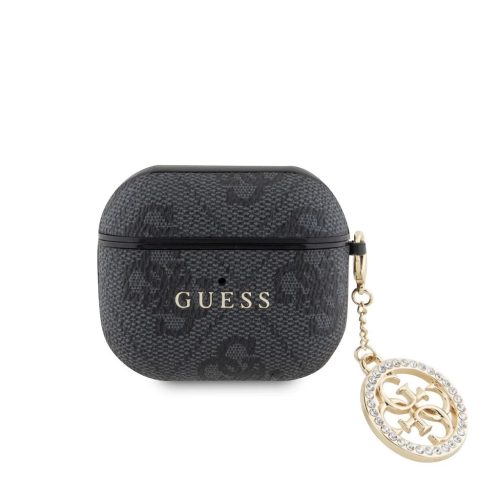 Guess 4G Script PC/PU Charm tok AirPods 3 készülékhez fekete