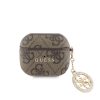 Guess 4G Script PC/PU Charm tok AirPods Pro 3 készülékhez barna