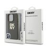 DKNY PU Leather Stack Logo csuklópántos tok iPhone 16 Pro Max készülékhez zöld