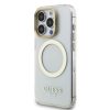 Guess IML Gold Outline Stand Camera Frame MagSafe tok iPhone 15 Pro Max készülékhez átlátszó