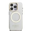Guess IML Gold Outline Stand Camera Frame MagSafe tok iPhone 15 Pro Max készülékhez átlátszó
