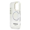 Guess IML Gold Outline Stand Camera Frame MagSafe tok iPhone 16 Pro Max készülékhez átlátszó