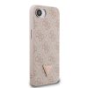 Guess PU 4G Strass Triangle Metal Logo tok iPhone 16e készülékhez rózsaszín