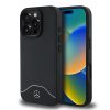 Mercedes Wood Imitation and Smooth Leather MagSafe tok iPhone 16 Pro Max készülékhez fekete