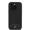Mercedes Wood Imitation and Smooth Leather MagSafe tok iPhone 16 Pro Max készülékhez fekete