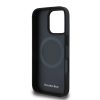 Mercedes Wood Imitation and Smooth Leather MagSafe tok iPhone 16 Pro Max készülékhez fekete