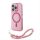Guess IML Glitter Strap MagSafe tok iPhone 16 Pro Max készülékhez rózsaszín