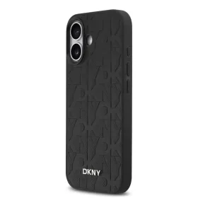   DKNY PU Leather Grid Pattern Magsafe tok iPhone 17 készülékhez fekete