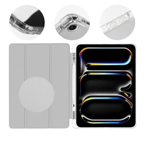 OBAL:ME MistyTab tok iPad Air (2020/2022/2024/2025) / iPad Pro 11 (1/2/3/4) készülékhez fekete világosszürke