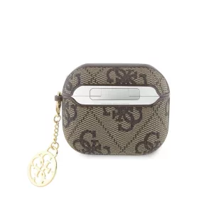 Guess 4G PU Charm Case tok AirPods 3 készülékhez barna