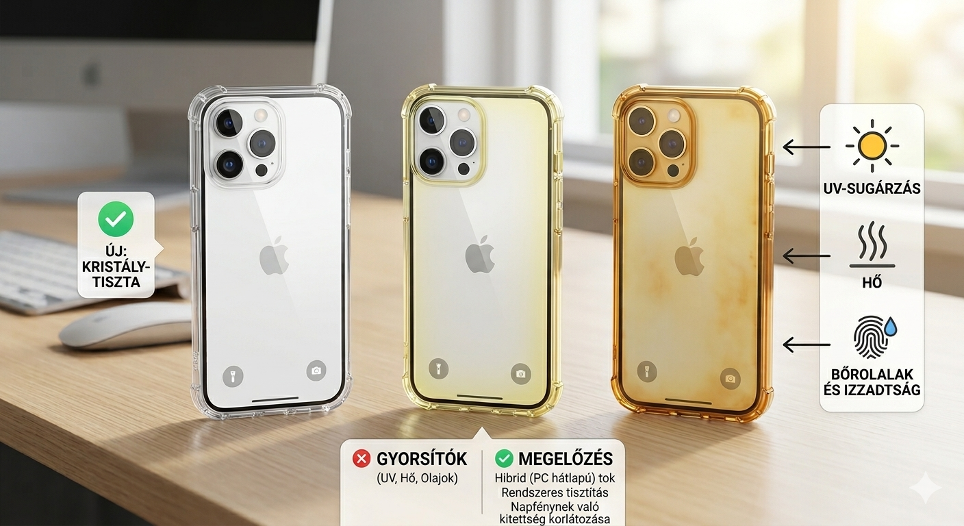 Miért sárgul be az átlátszó iPhone tok? Okok, megelőzés és megoldások