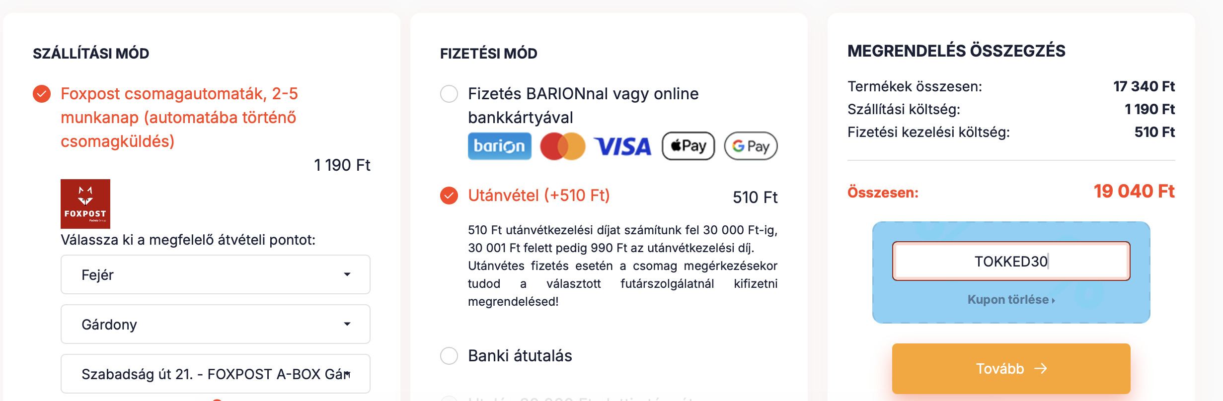 [Kuponkód mező]
